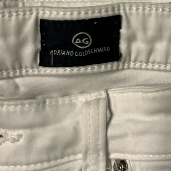 AG Adriana Goldschmidt Womens 29R Mid Rise Skinny White Jeans - Picture 7 of 7